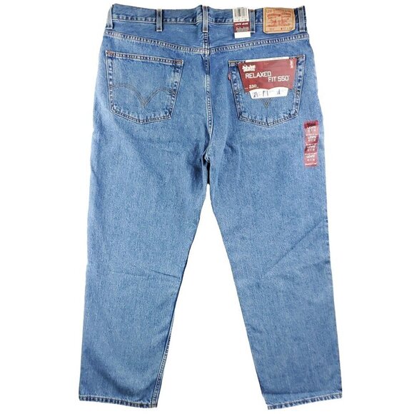 Levi's 550 Relaxed Fit Jeans Tapered Medium Wash Men's "42x30" Real 40x30 NWT - Picture 2 of 10